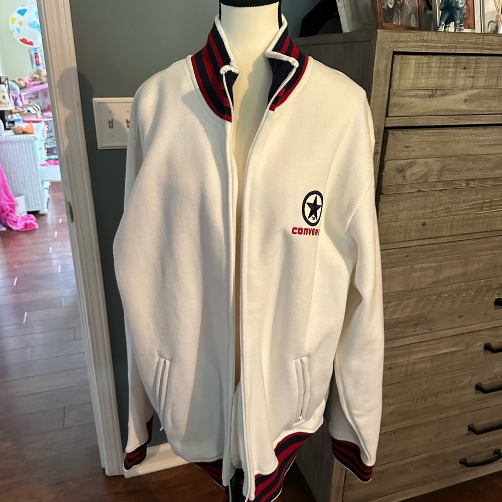 Converse Cream Jacket with Red and Black Details
